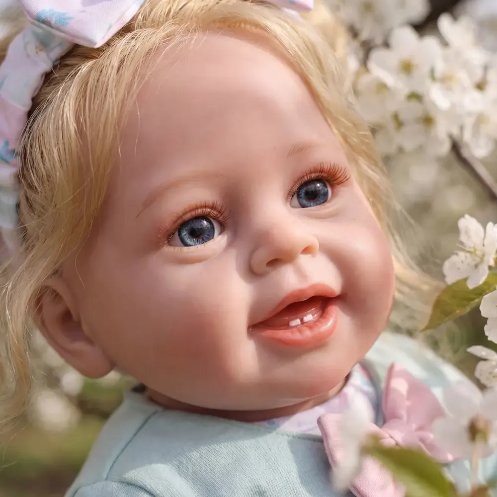 20" Toddler Reborn Girl with Adorable Smile, Baby Doll with Soft touch and Heartbeat, photograph 3