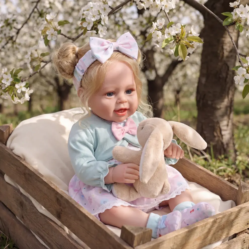 20" Toddler Reborn Girl with Adorable Smile, Baby Doll with Soft touch and Heartbeat, photograph 5