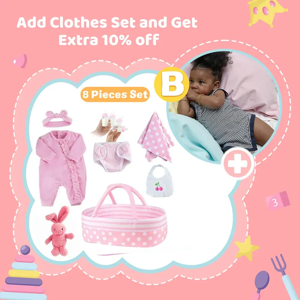 20" Truly African American Reborn Baby Doll Girl Diana, Nursing Play Gift Set, photograph 6