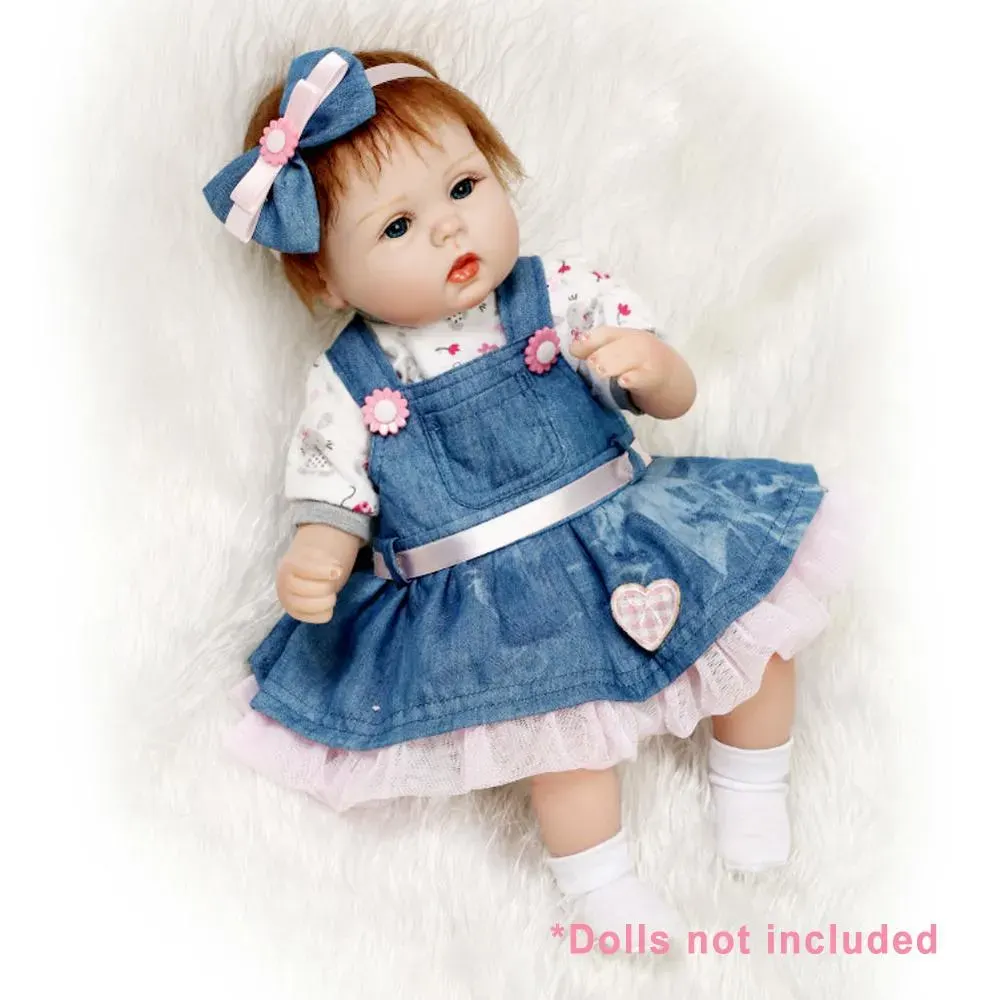 17"-22" Adoption Reborn Baby Clothes Bottle Pacifier Accessories Essentials-8pcs, photograph 2