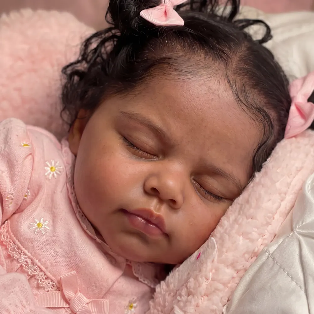 African American Reborn Baby Doll 20" Lifelike Soft Body Girl – Peridot