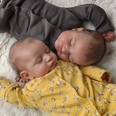 Baby Twins 20" Realistic Reborn Baby Doll Girls Wrenley and Khalani Touch So Real