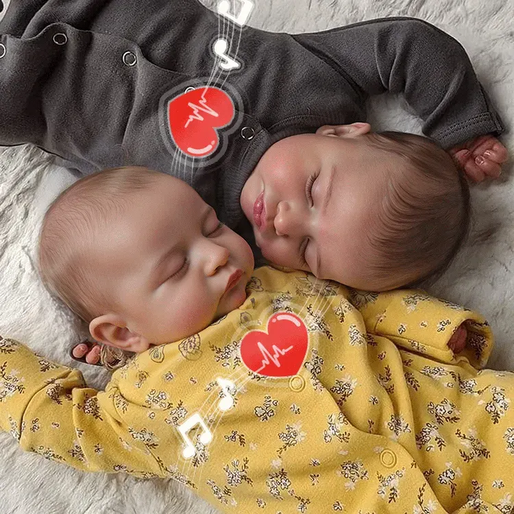 Baby Twins 20" Realistic Reborn Baby Doll Girls Wrenley and Khalani Touch So Real, photograph 2