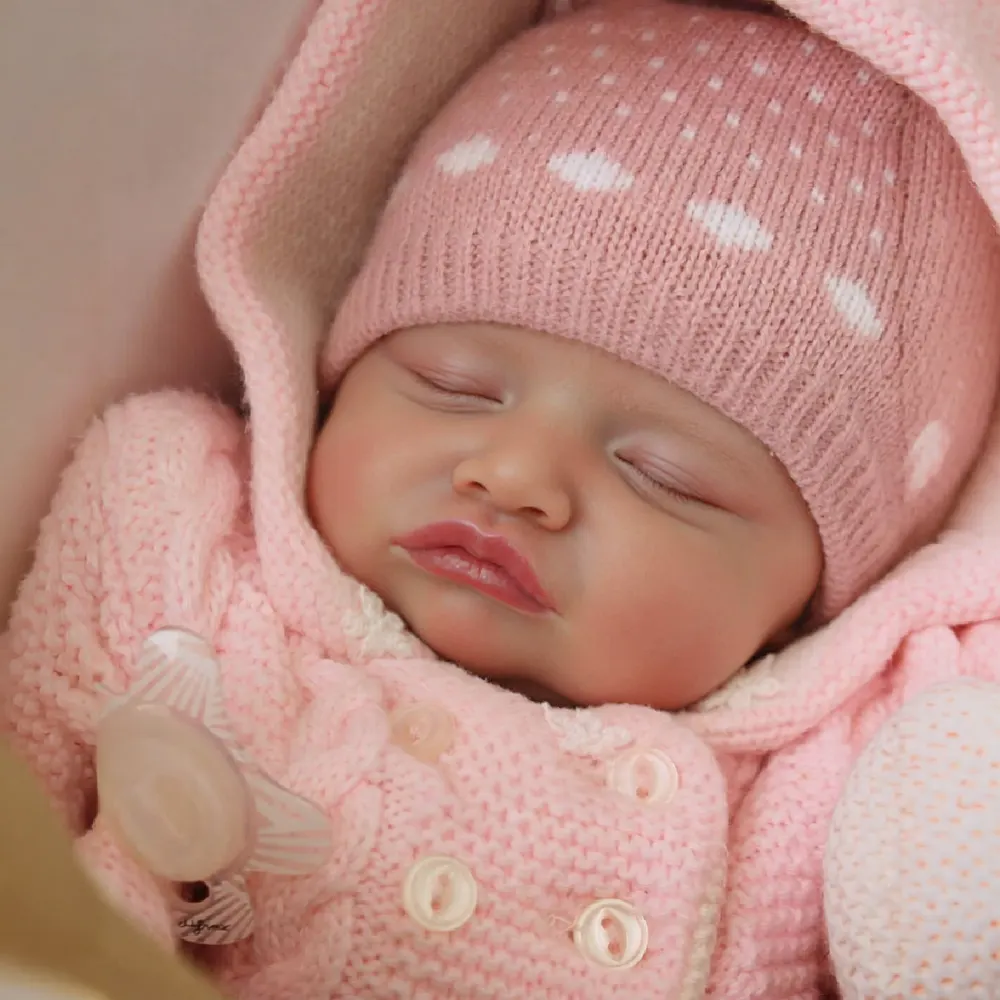Breath & Coos 20" Sleeping Reborn Baby Doll with Cute Face and Realistic Heartbeat