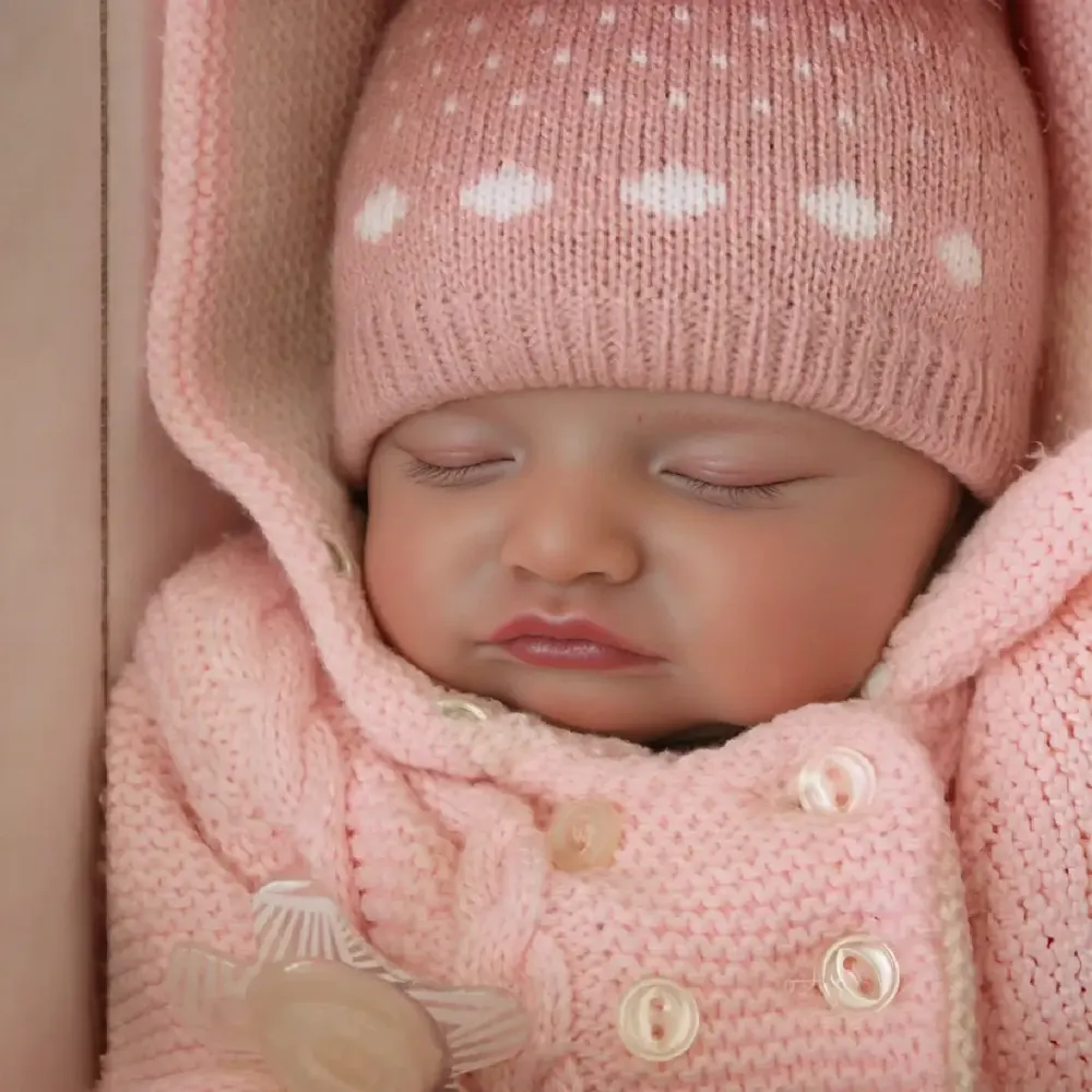 Breath & Coos 20" Sleeping Reborn Baby Doll with Cute Face and Realistic Heartbeat, photograph 3