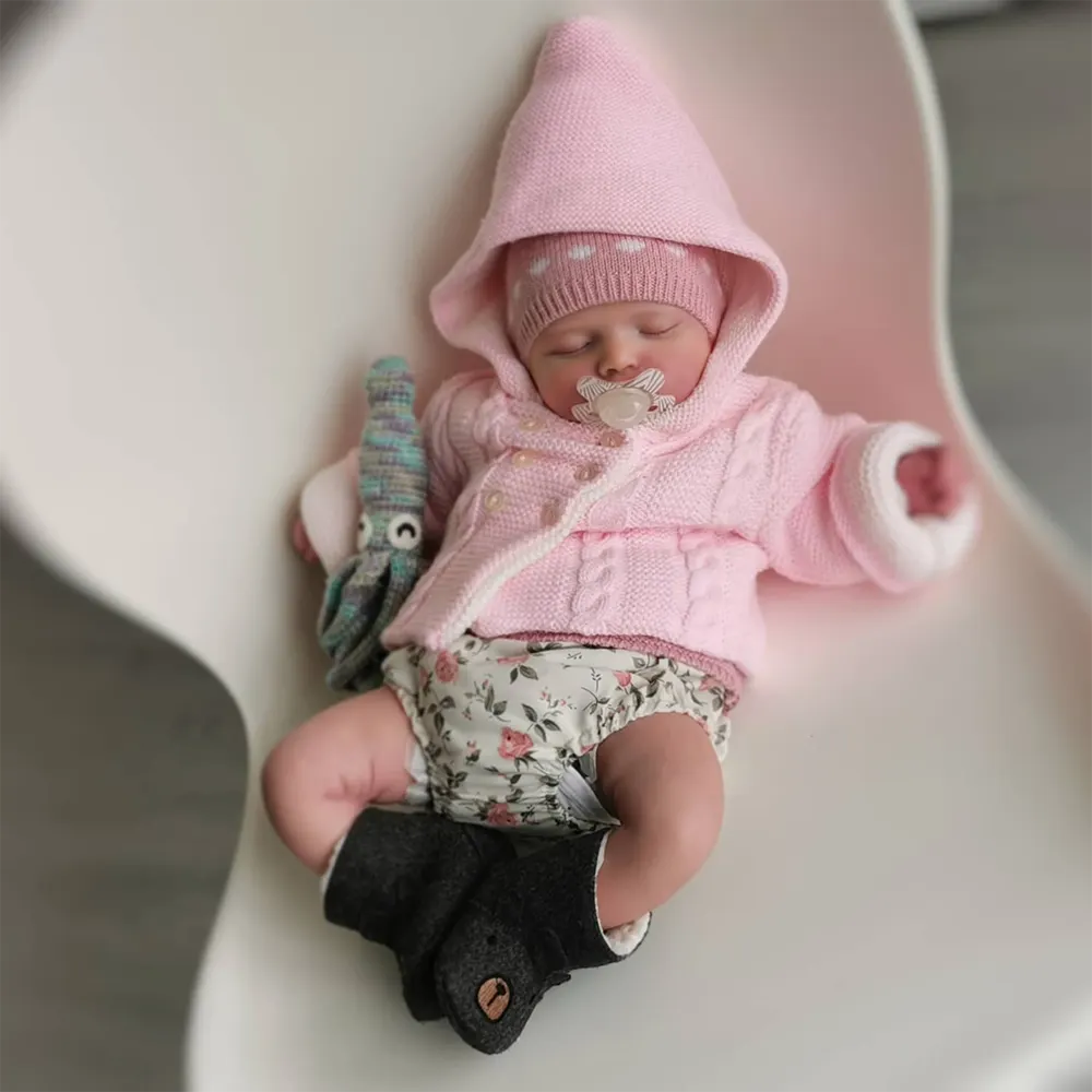 Breath & Coos 20" Sleeping Reborn Baby Doll with Cute Face and Realistic Heartbeat, photograph 5