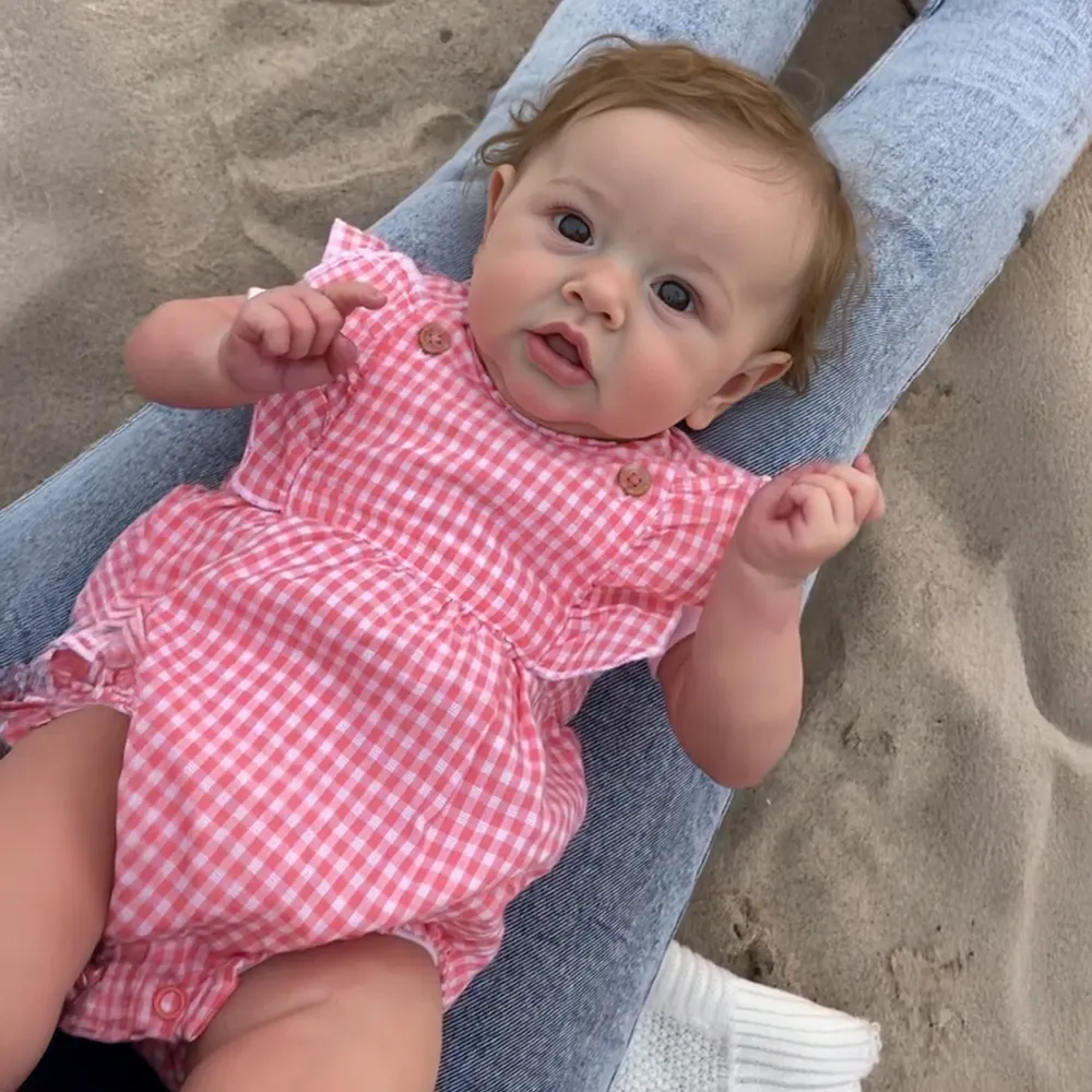 Breathing Baby 20" Reborn Toddler Baby Girl Doll with Blue Eyes, photograph 4
