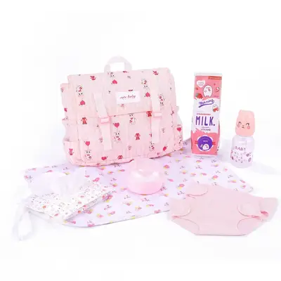 Cute Cat Backpack Accessory Set 10 Pieces for Reborn Baby Dolls