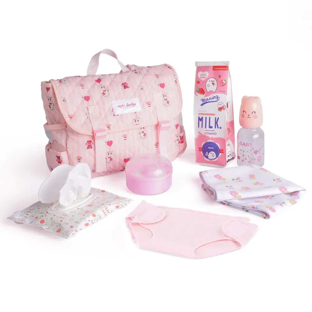 Cute Cat Backpack Accessory Set 10 Pieces for Reborn Baby Dolls, photograph 2
