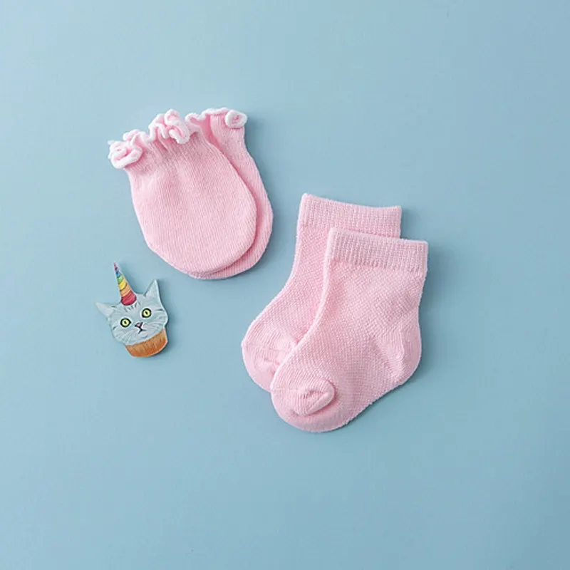 20-22" Newborn Pink Or Blue Gloves Socks Set Reborn Accessories for Dolls