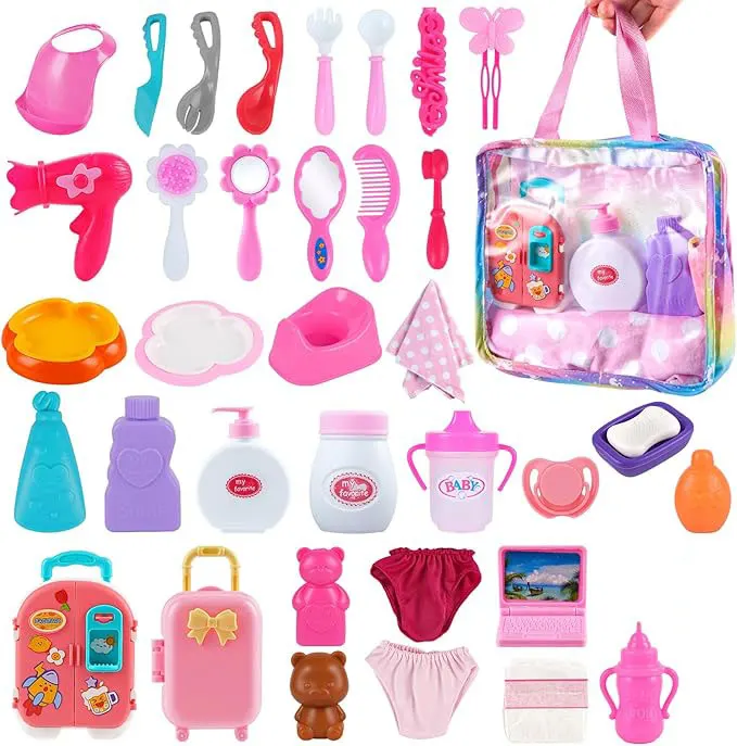 Doll Toy 40 Pcs Set Reborn Baby Doll Toy Accessories Set, photograph 2