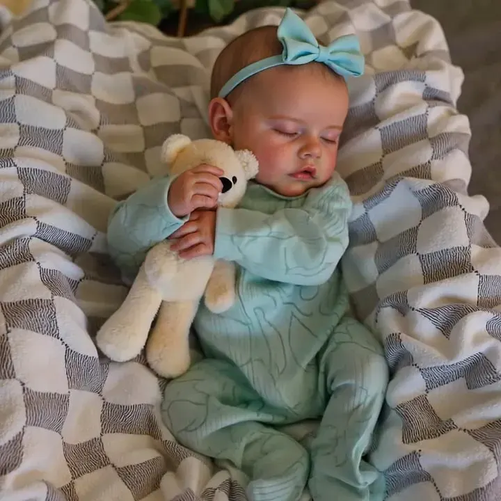 Drink and Wet System 12" & 16" Full Silicone Reborn Baby Doll with Closed Eyes, photograph 5