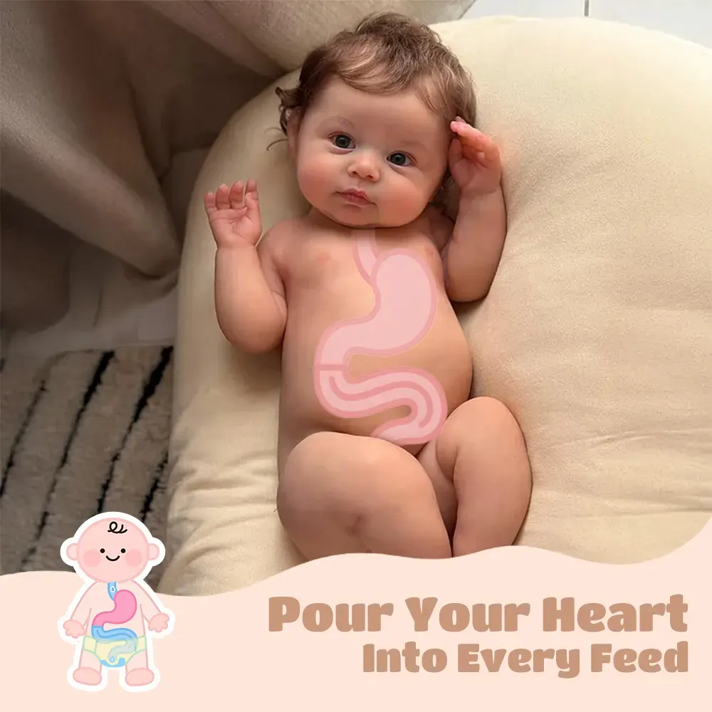 Drink & Wet System Reborn Baby Girl with Soft Silicone Body, 12"/16"/20" Newborn
