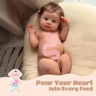 Drink & Wet System Reborn Baby Girl with Soft Silicone Body, 12"/16"/20" Newborn
