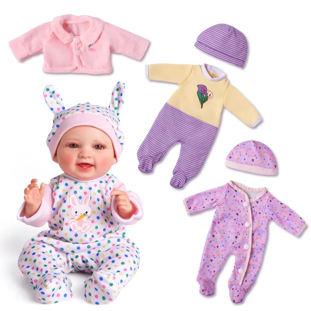 10-12" Reborn Baby Dolls Multi-style Clothing Set for Girls 3Pcs Accessories Set