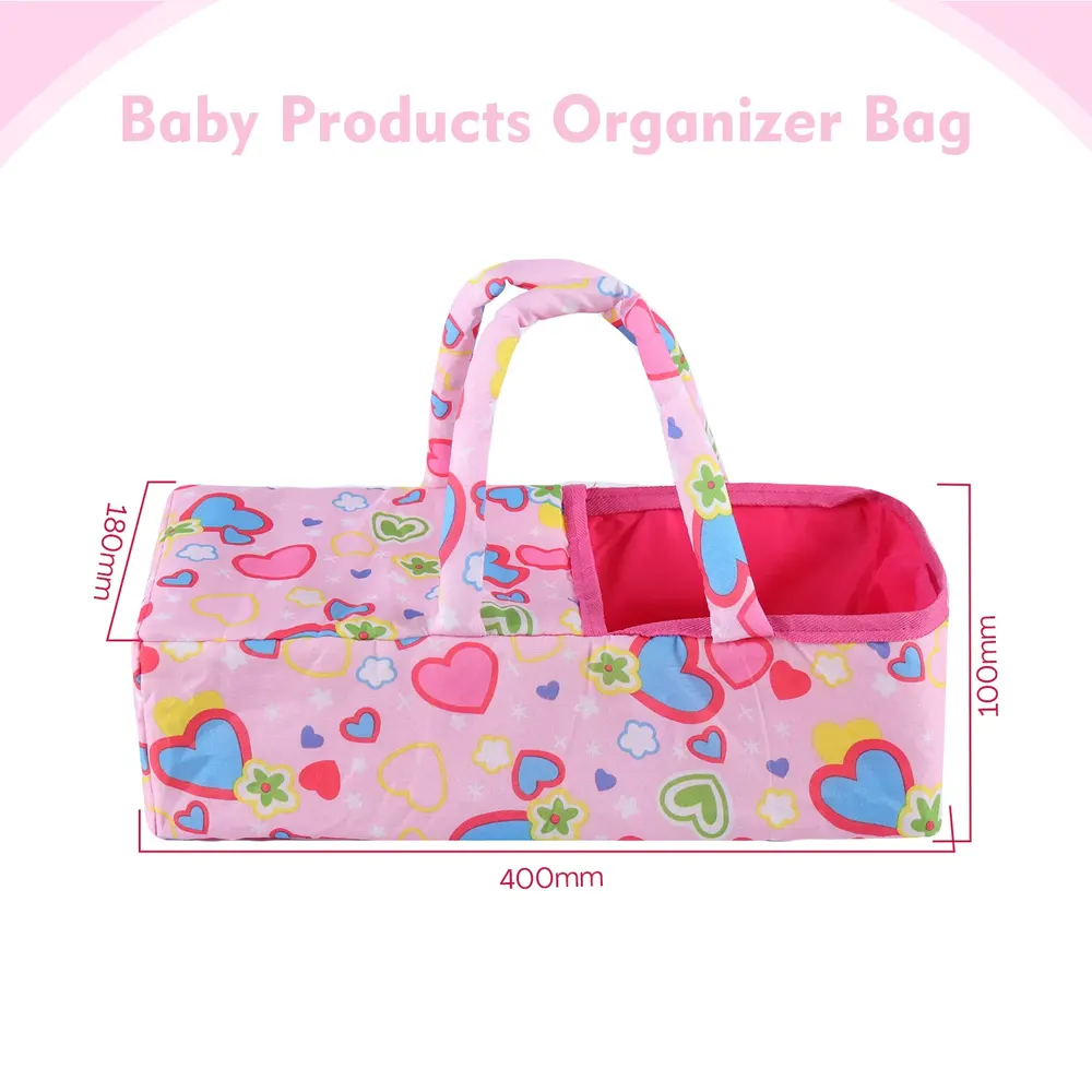 12"-16" Reborn Baby Doll Red Baby Pink Basket Set Accessories, photograph 2