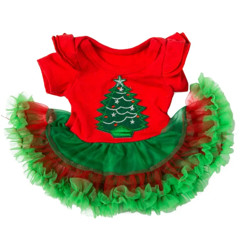 16" Full Body Silicone Baby Girl Christmas Tree Christmas Dress Clothes Accessories
