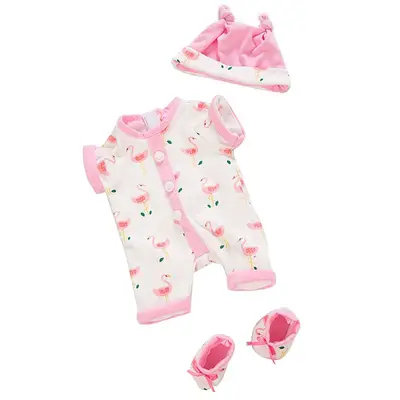 16" Full Body Silicone Baby Girl Doll Clothing 3-Pieces Set Accessories