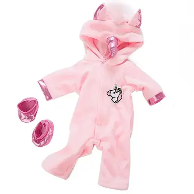 16" Full Body Silicone Baby Girl Doll Pink Clothing 2-Pieces Set Accessories