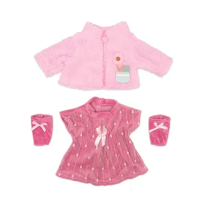 16" Full Body Silicone Baby Girl Doll Pink Clothing 3-Pieces Set Accessories