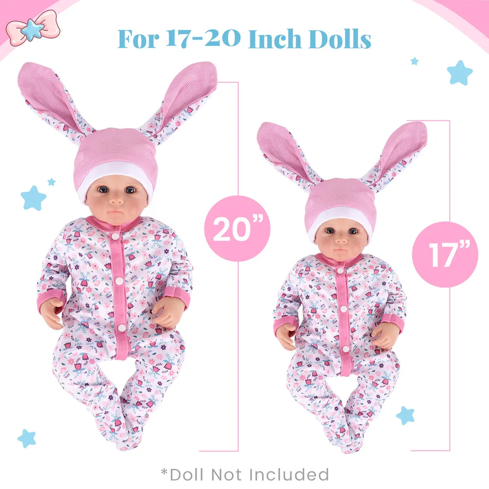 17-20" 4Pcs Reborn Doll Specials Accessories Multi-style Clothing Set For Girls, photograph 3