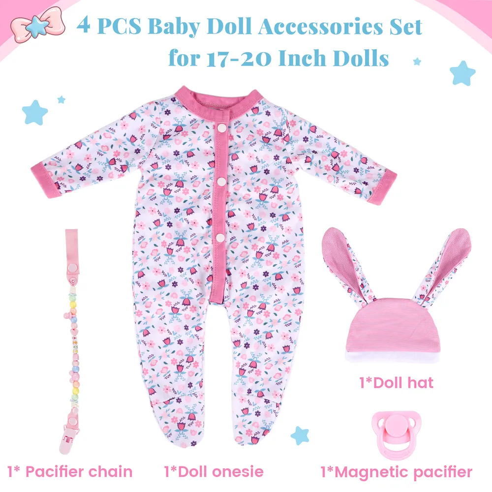 17-20" 4Pcs Reborn Doll Specials Accessories Multi-style Clothing Set For Girls, photograph 4