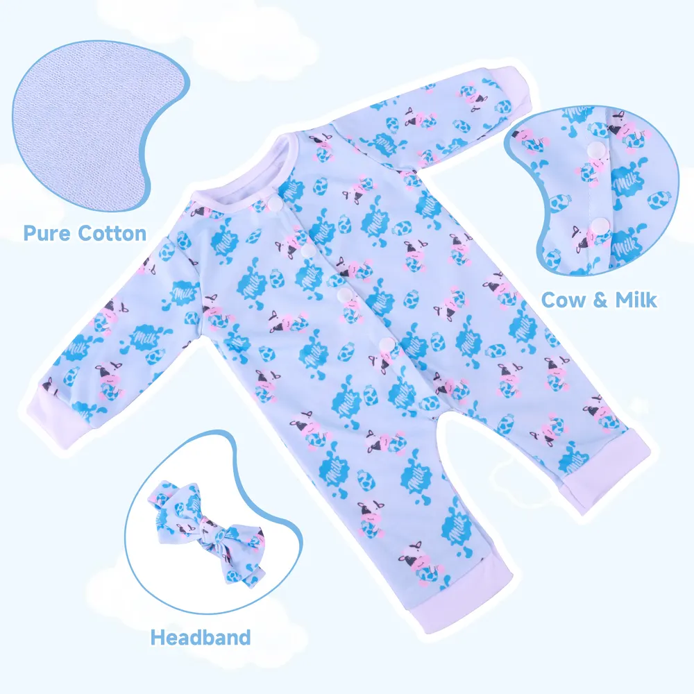 17-22" Reborn Baby Doll Dessert Theme Set Donuts, Pizza, Milk, Candy, photograph 2