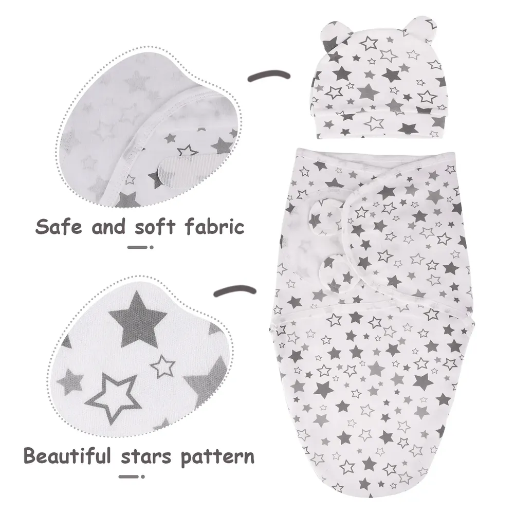17"-22" Reborn Baby Doll Star Pattern Wrap Baby Set Accessories, photograph 2