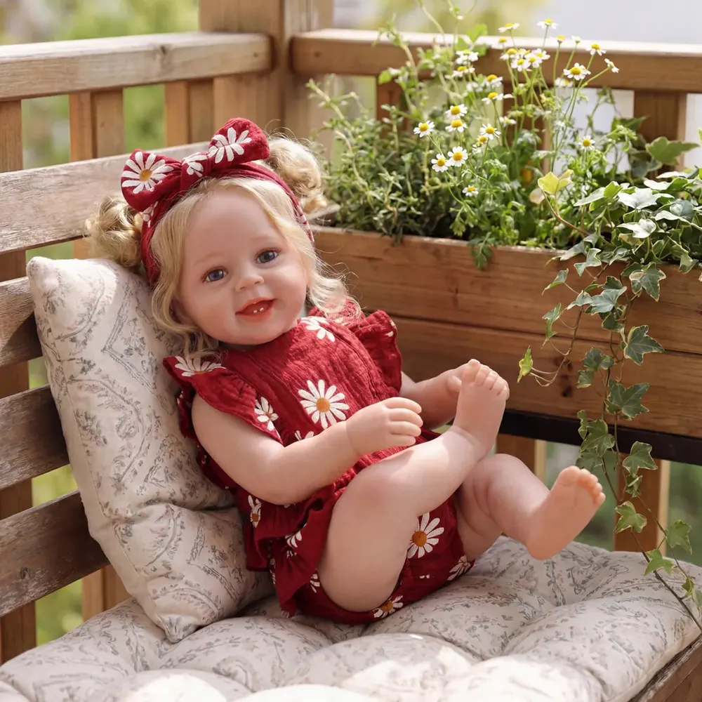 For Spring: 20" Reborn Baby Girl Toddler with Opened Blue Eyes, photograph 2
