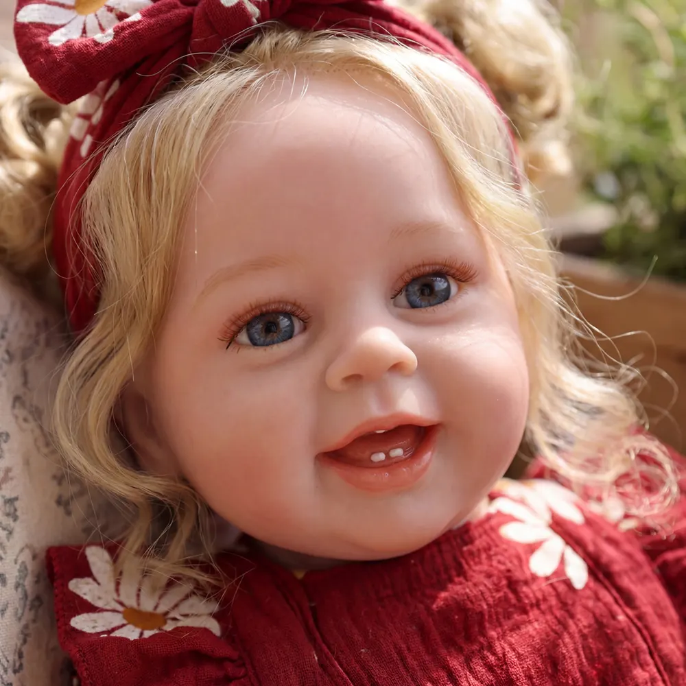 For Spring: 20" Reborn Baby Girl Toddler with Opened Blue Eyes, photograph 3