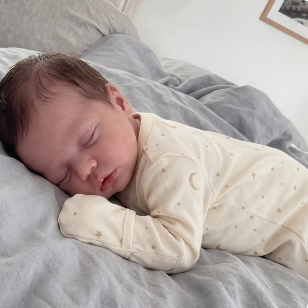 Full Body Silicone Baby in 12"/16", Newborn Reborn Doll with Rooted Brown Hair, photograph 6