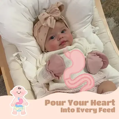 Full Body Silicone Newborn Doll with Drink & Wet, 12"/16"/20" Reborn Baby Girl