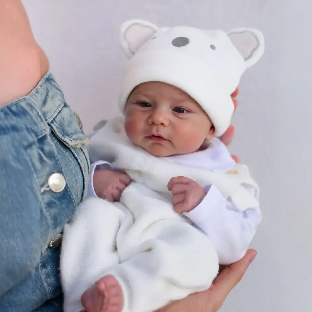 Full Body Silicone Reborn Baby Doll 12"/16" Ultra Realistic Newborn Boy– Tobias, photograph 4