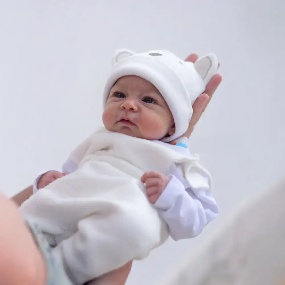 Full Body Silicone Reborn Baby Doll 12"/16" Ultra Realistic Newborn Boy– Tobias, photograph 6