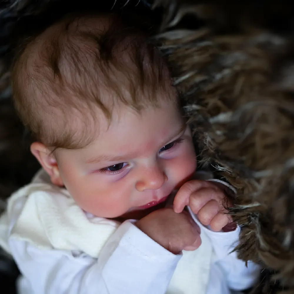 Full Body Silicone Reborn Baby Doll 12"/16" Ultra Realistic Newborn – Caius, photograph 2