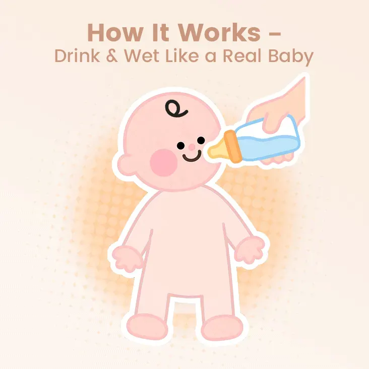 Full Body Silicone with Drink & Wet 12" & 16" Flexible and Soft Reborn Baby Doll, photograph 5