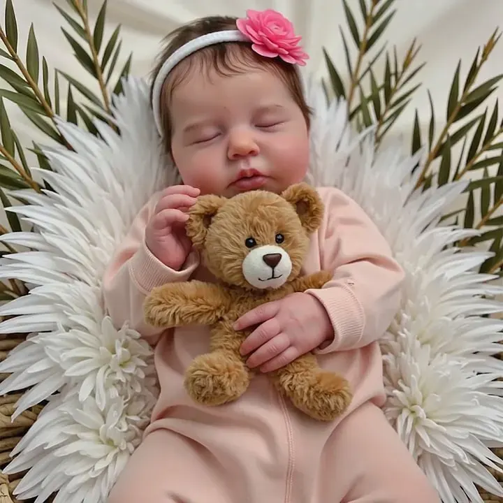 Full Body Silicone with Drink & Wet 12" & 16" Reborn Baby Doll with Closed Eyes, photograph 3
