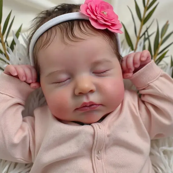 Full Body Silicone with Drink & Wet 12" & 16" Reborn Baby Doll with Closed Eyes, photograph 4