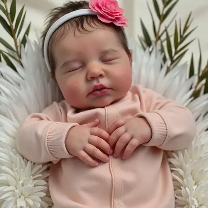 Full Body Silicone with Drink & Wet 12" & 16" Reborn Baby Doll with Closed Eyes, photograph 5