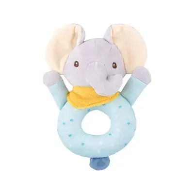 Grey Blue Elephant Fabric Rattle Suitable for Reborn Baby Doll Clothes Accessories