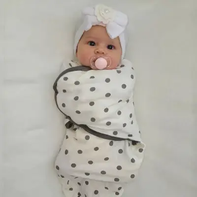 Handmade Realistic Silicone Baby Dolls with Chubby Face, 12"/16"/20" Newborns