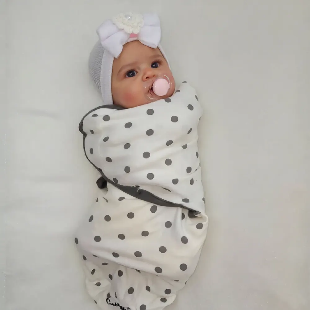 Handmade Realistic Silicone Baby Dolls with Chubby Face, 12"/16"/20" Newborns, photograph 2