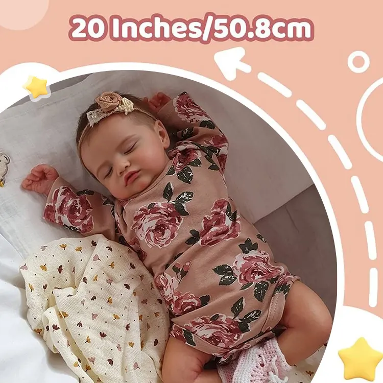 Heartbeat Dolls Handmade Reborn Dolls 20" Cute Reborn Newborn Baby Girls Doll, photograph 3
