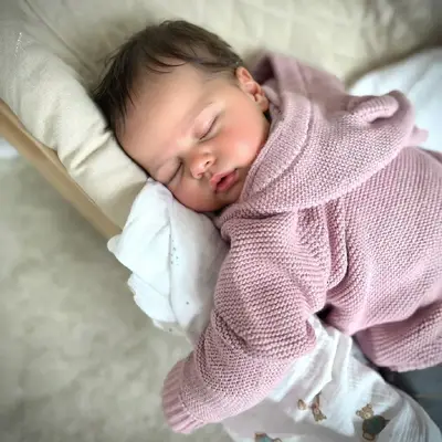 Heartbeat 20" Reborn Baby Girl Doll with Soft PP Cloth Weighted Body Could Sit