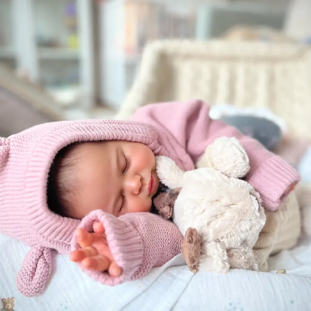 Heartbeat 20" Reborn Baby Girl Doll with Soft PP Cloth Weighted Body Could Sit, photograph 2