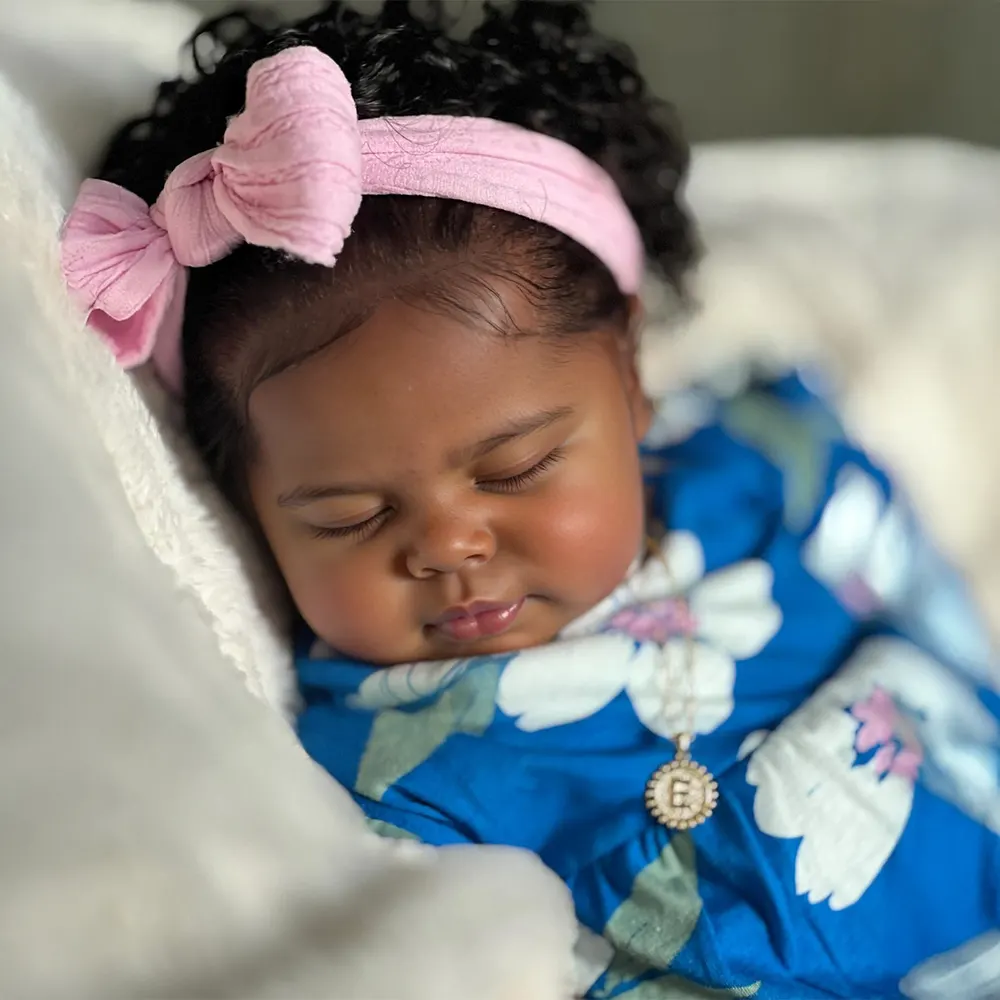 Heartbeat & Breath 20" African American Reborn Baby Doll Newborn Girl Doll