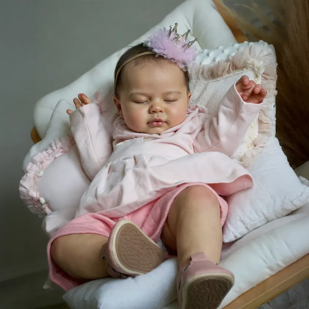 Heartbeat & Breath 20" Lifelike Realistic Reborn Baby Girl Doll with Chubby Face, photograph 3