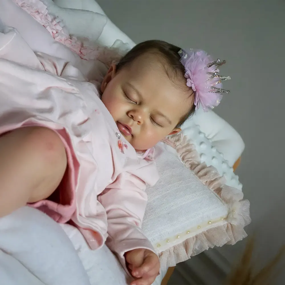 Heartbeat & Breath 20" Lifelike Realistic Reborn Baby Girl Doll with Chubby Face, photograph 4
