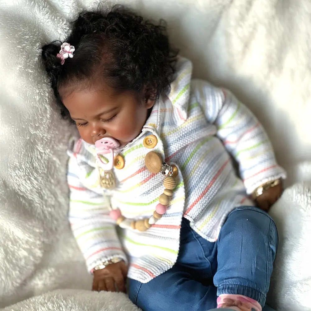Heartbeat & Breath 20" Reborn Baby Girl Doll with Plump Little Cheeks, photograph 3