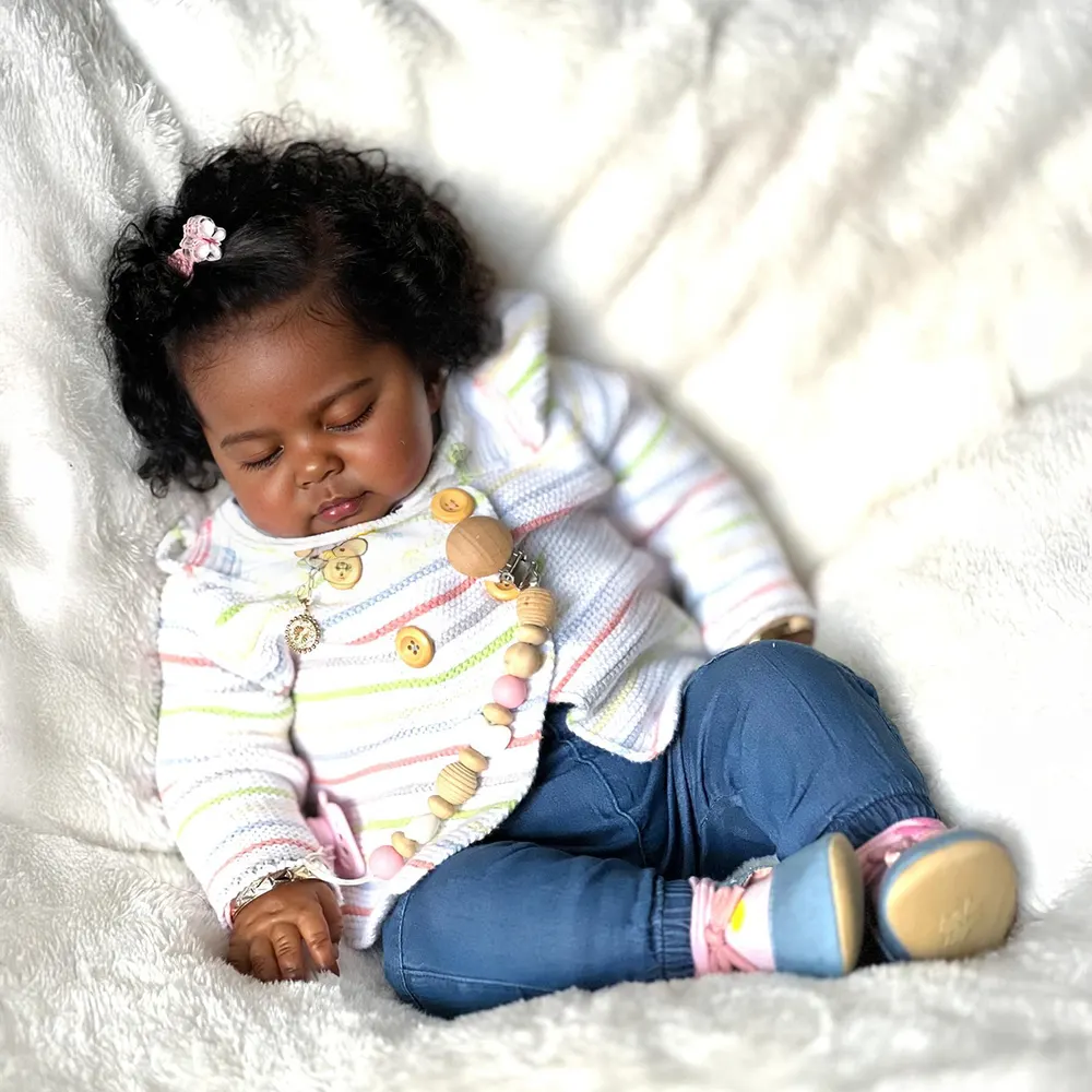 Heartbeat & Breath 20" Reborn Baby Girl Doll with Plump Little Cheeks, photograph 4